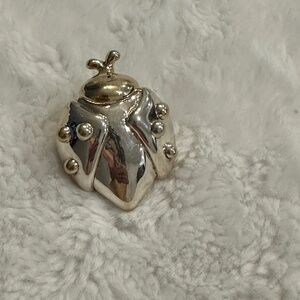 Sterling silver, ladybug, brooch, or pin